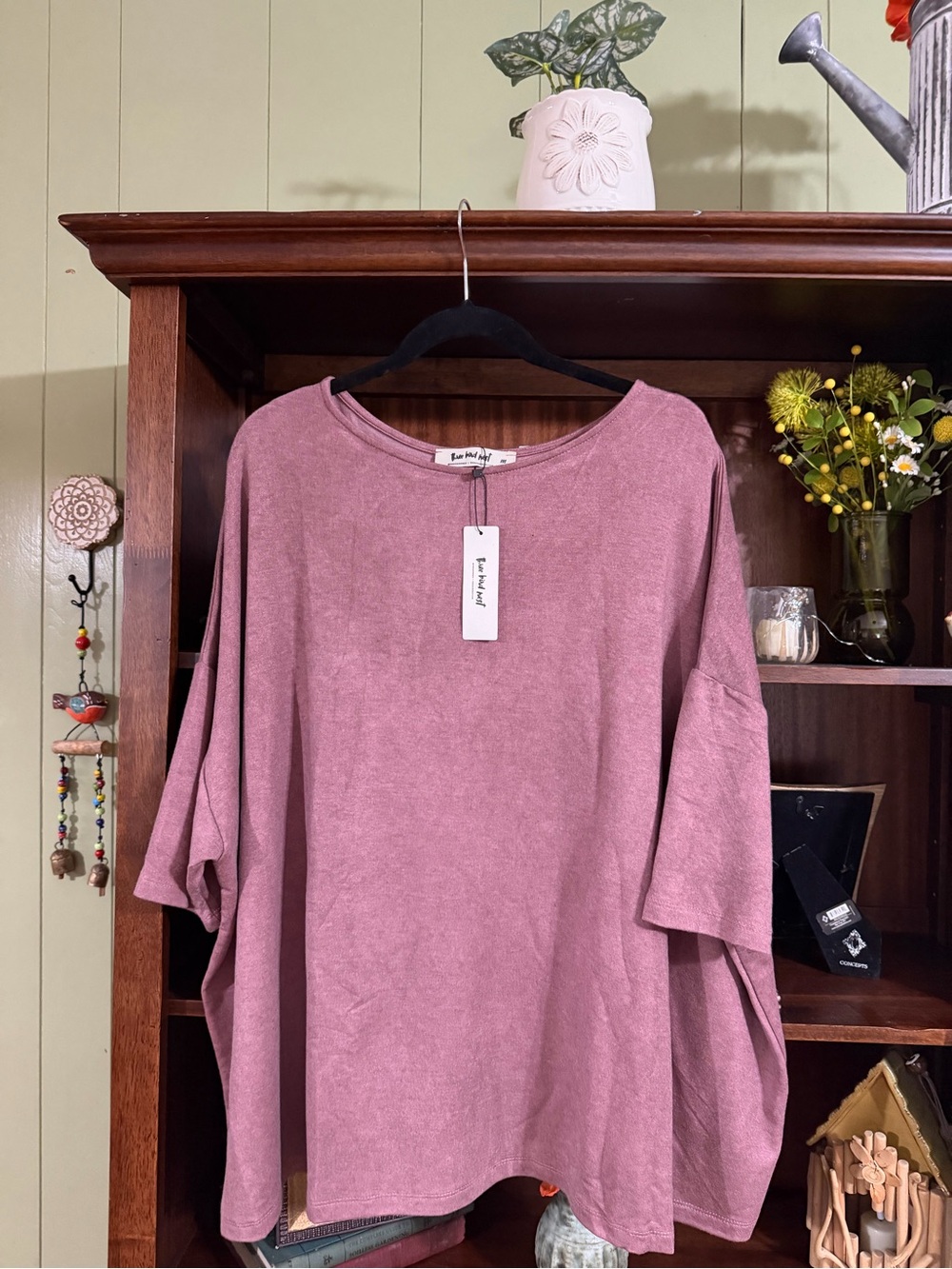 Everyday Relaxed Fit Pink Women's Top - (Brand: three bird nest)